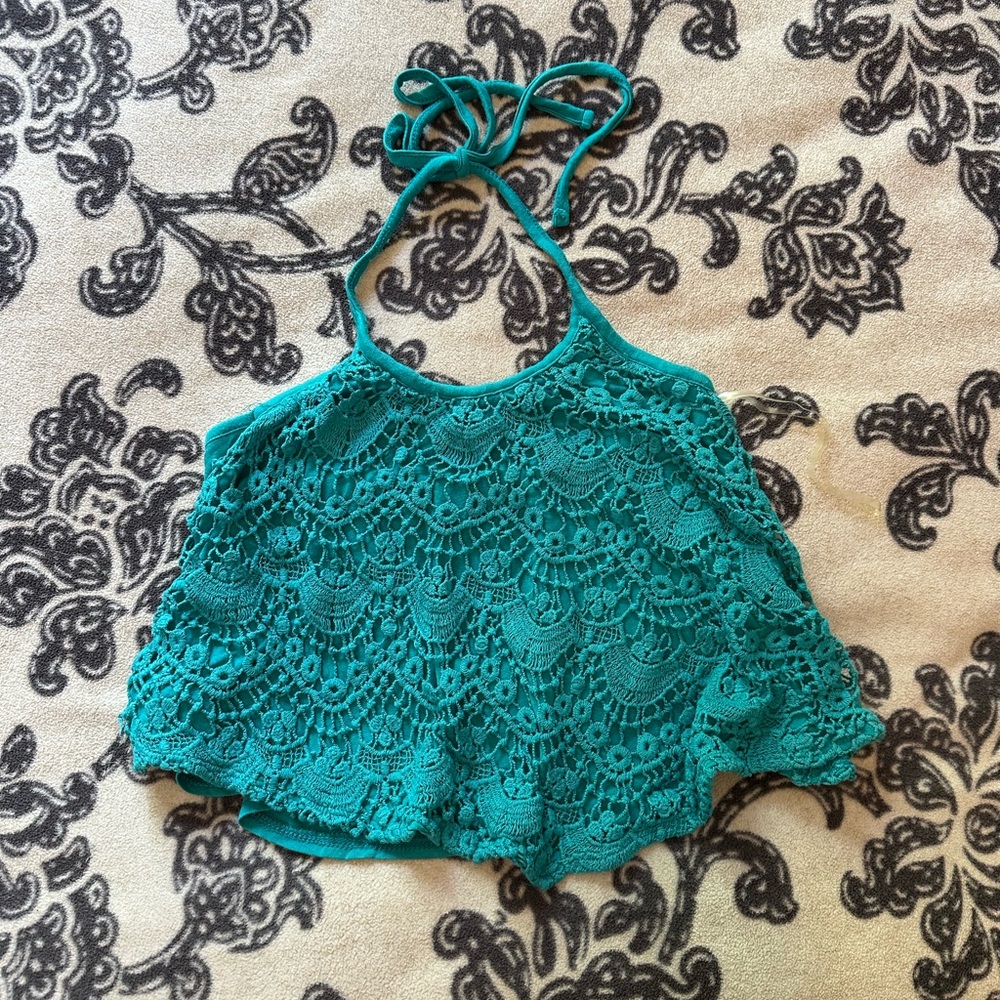 Full Tilt Turquoise Halter Top